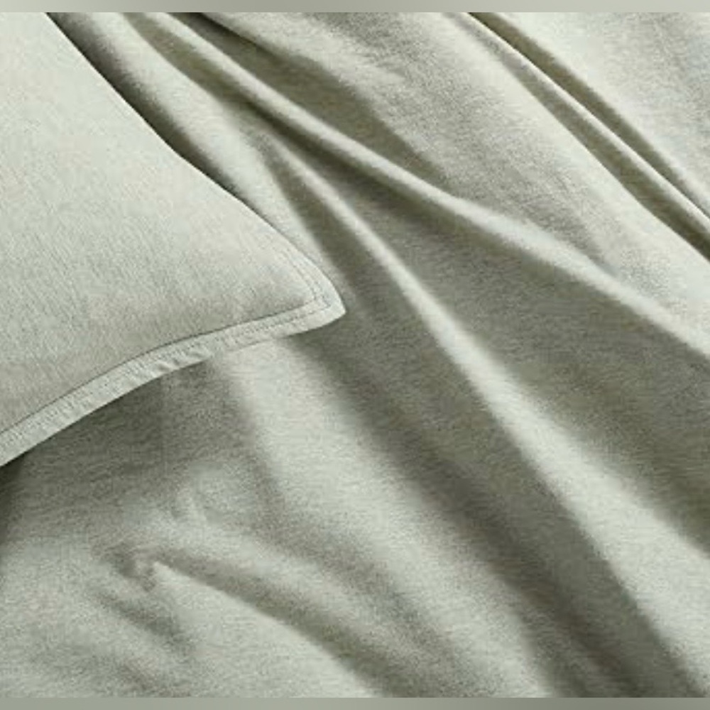 Calvin Klein Modern Cotton Melange Duvet Cover Set Twin Green - Picture 3 of 5